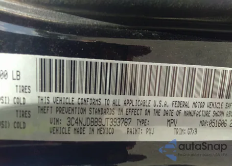 2018 Jeep Compass Latitude 4X4 из США, поврежденный, VIN 3C4NJDBB9JT393767